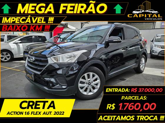 HYUNDAI CRETA 1.6 16V FLEX ACTION AUTOMÁTICO HYUNDAI CRETA 1.6 16V FLEX ACTION AUTOMÁTICO